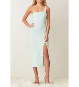 Bec & Bridge Ariel One Shoulder Midi Dress in Mint Size 8 for rent on The Volte - image 2