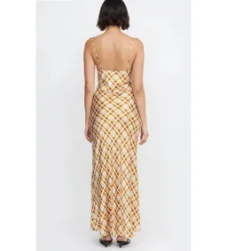 Bec & Bridge Amber V Maxi Dress in Sunflower Check Print Size 6 for rent on The Volte - image 2