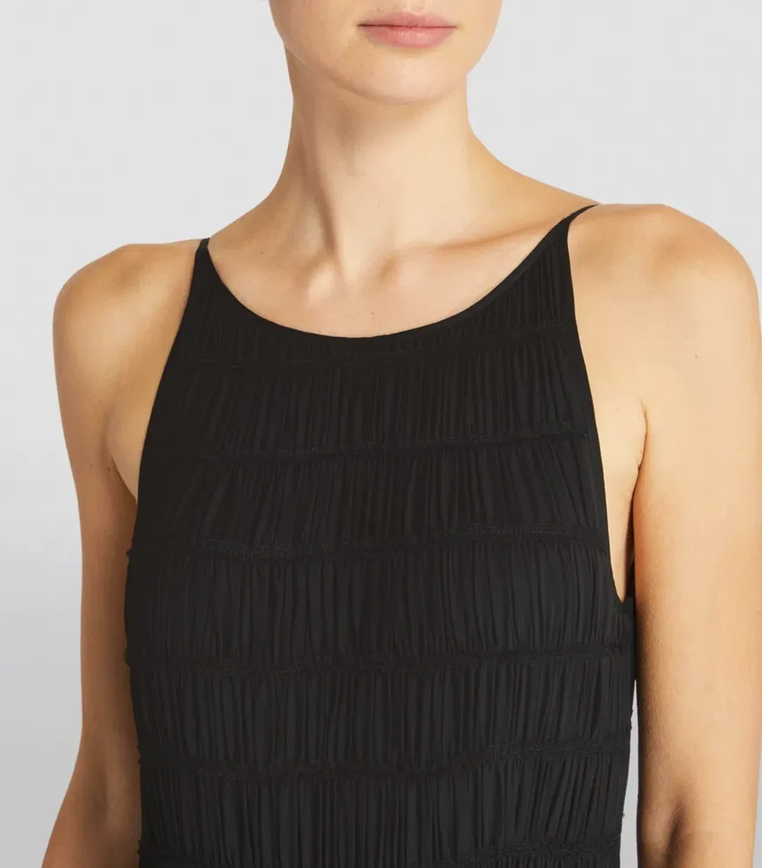 Aje Rosewood Chiffon Tiered Gown Black Size 10 for rent on The Volte - main image