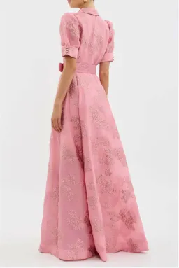 Rebecca Vallance Annette Button Gown; size 14; pink for rent on The Volte - image 2