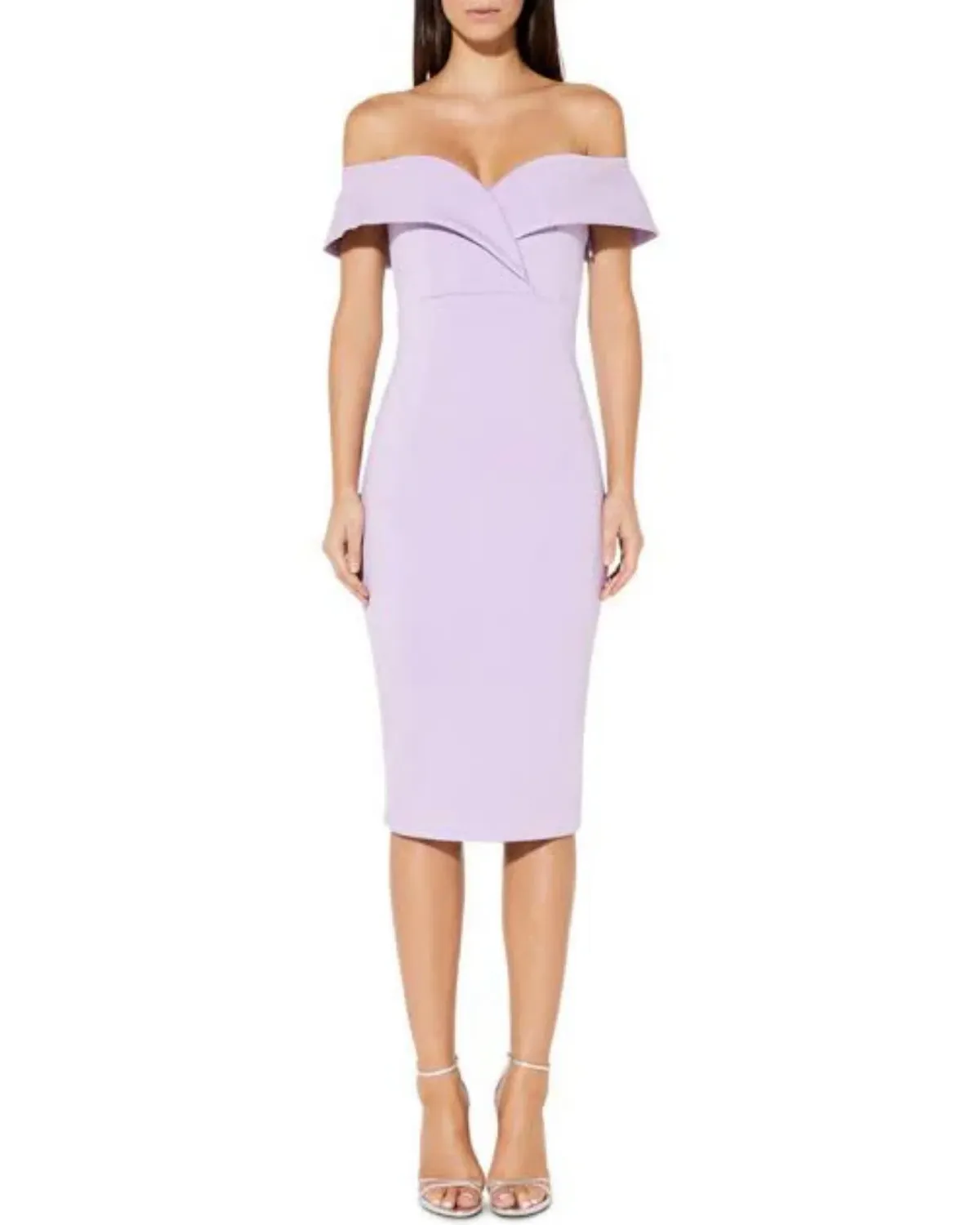 Mossman She Told Me So Midi Dress Lilac Size AU 8 for rent on The Volte - main image