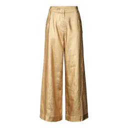 Rabens Saloner Jacqline Midas Jacket and Inja Midas Wide Leg Pant Set in Gold Size 10 for rent on The Volte - image 4