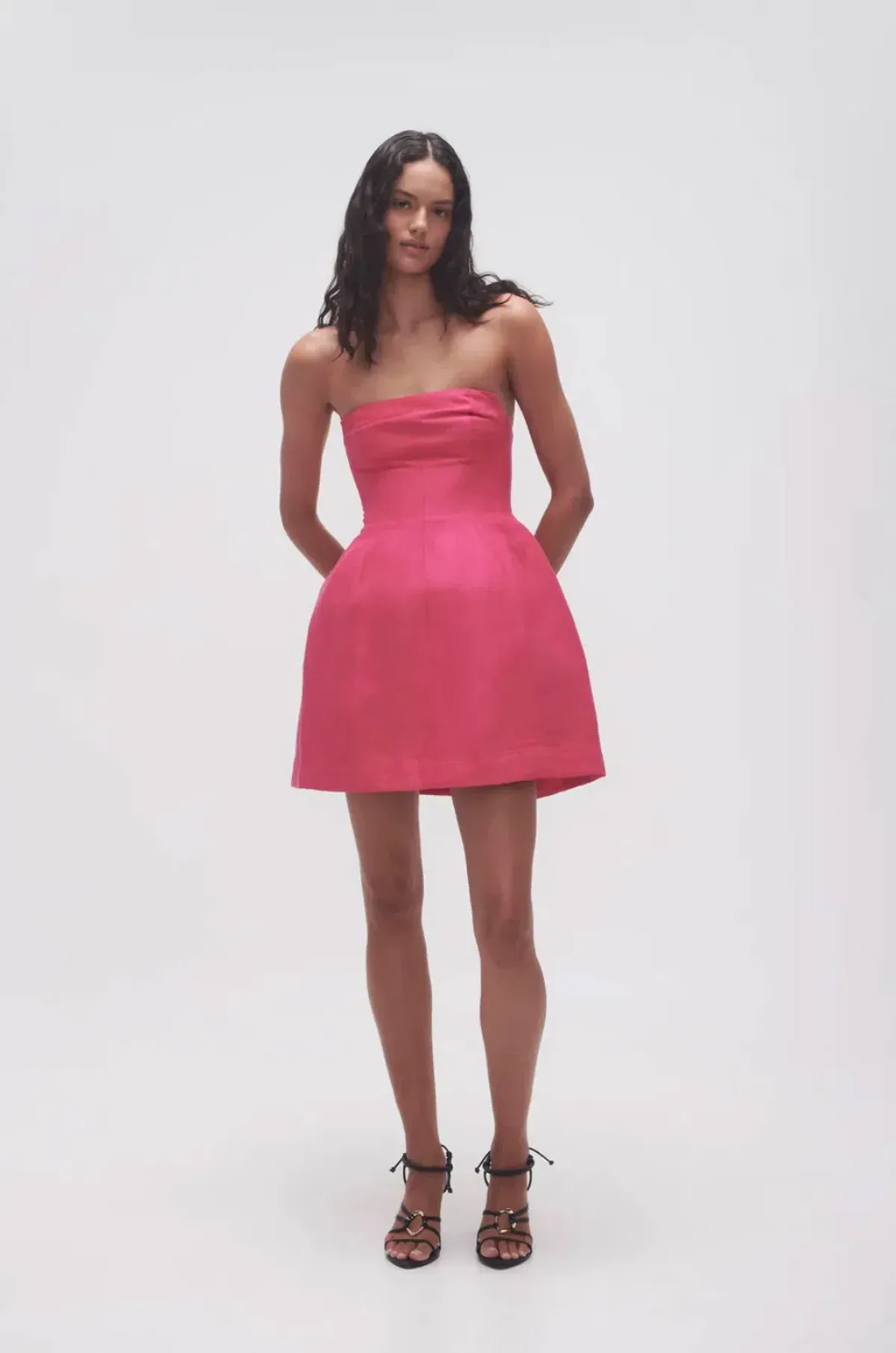Aje Baret Mini Dress Pink Size AU 6 for rent on The Volte - main image