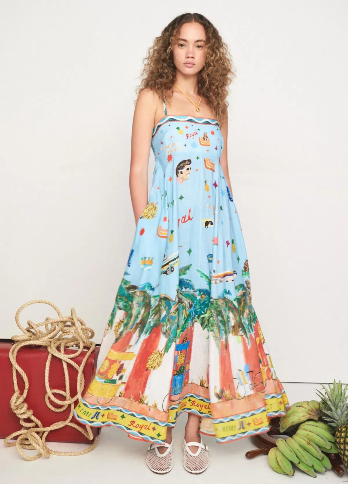 Alemais All Aboard Sundress Multi Size 8 for rent on The Volte - main image
