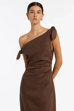 Sir The Label Bettina Off The Shoulder Dress Brown Size 6 for rent on The Volte - image 2