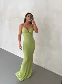 Melani Aleah Gown Lime Size M / AU 10 for rent on The Volte - image 2