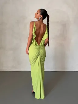Melani The Label Bella Dress Lime Size M / AU 10 for rent on The Volte - image 2