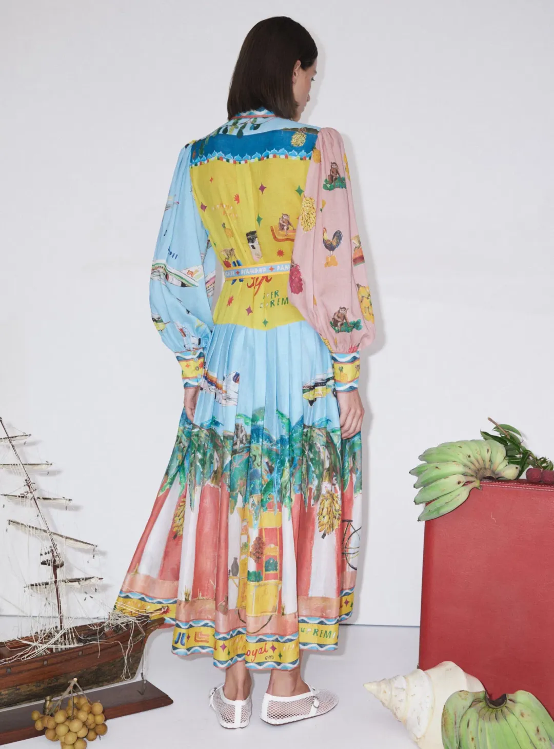 Alemais All Aboard Shirtdress Multi Size 10 for rent on The Volte - main image