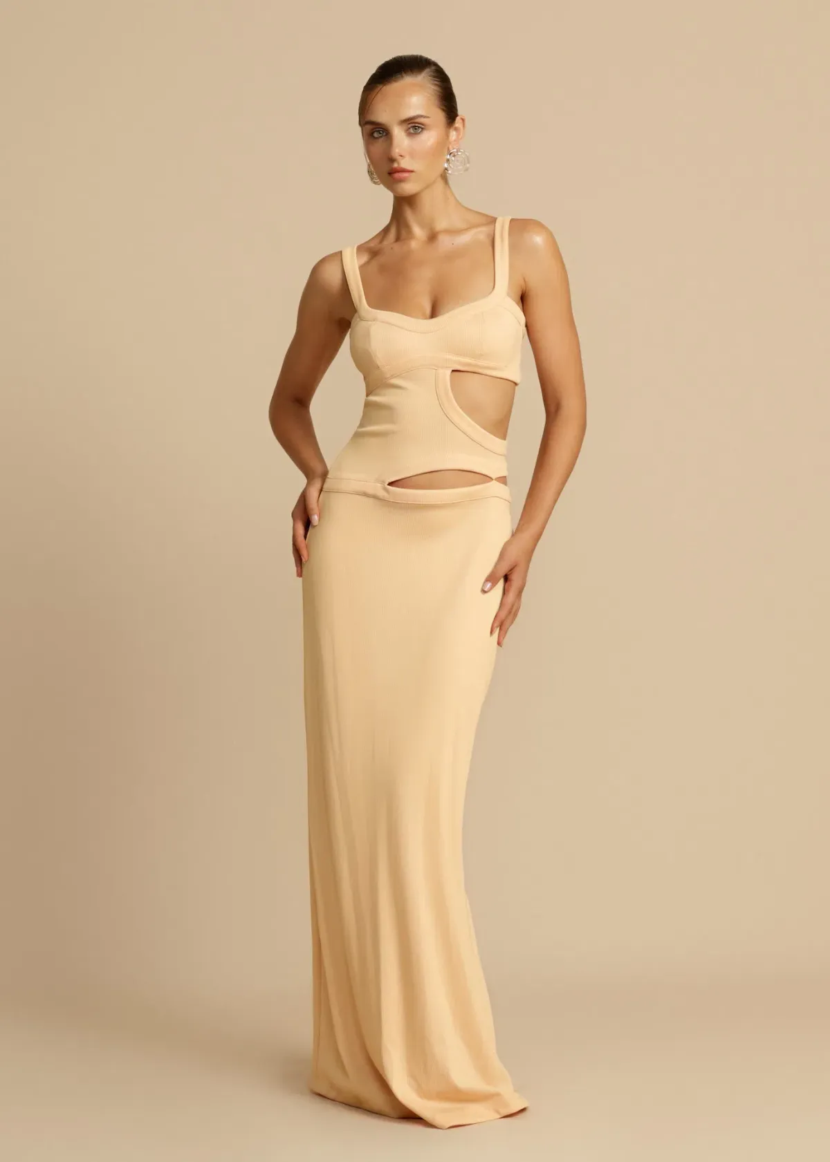 Arcina Ori Jetta Dress in Butter Size 6 for rent on The Volte - main image