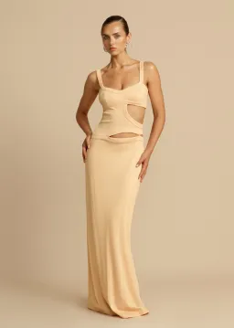 Arcina Ori Jetta Dress in Butter Size 6 for rent on The Volte - image 1