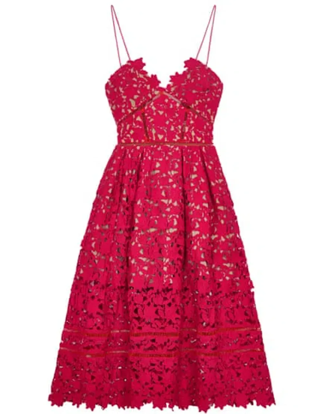 Self Portrait Azaelia Dress Red Size 8  for rent on The Volte - main image