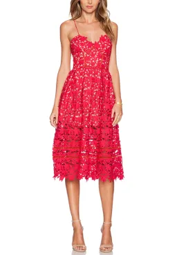 Self Portrait Azaelia Dress Red Size 8  for rent on The Volte - image 1