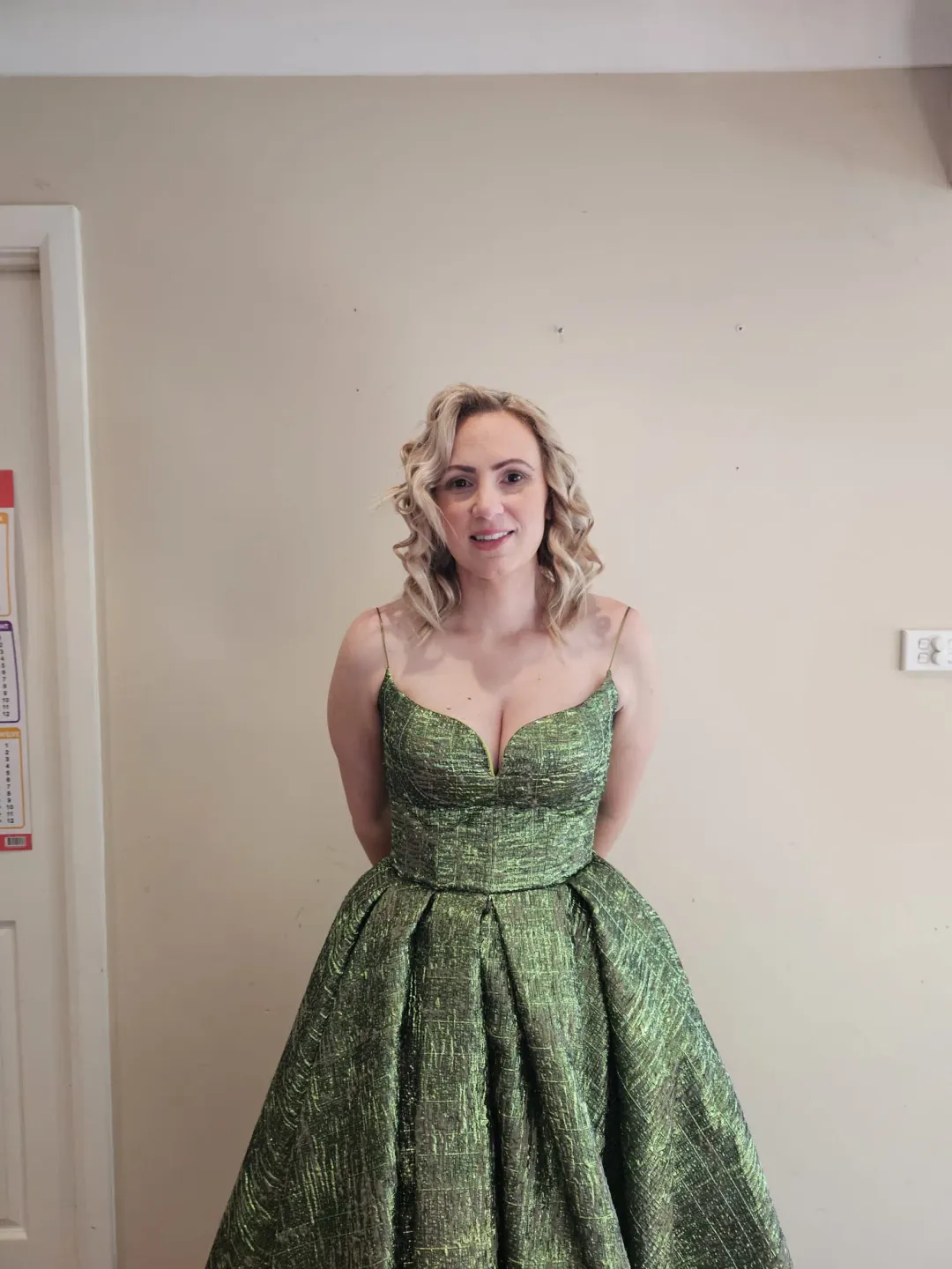 Lia Stubbla Lizard Ball Gown Green Size 12 for rent on The Volte - main image