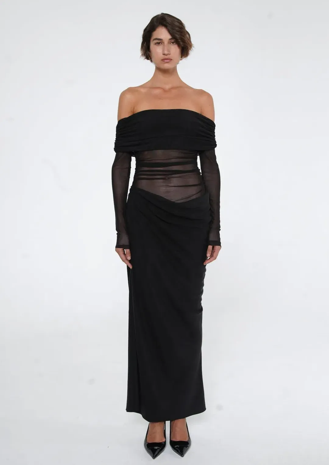 Benni Yasmin Maxi Dress Black Size  6 for rent on The Volte - main image