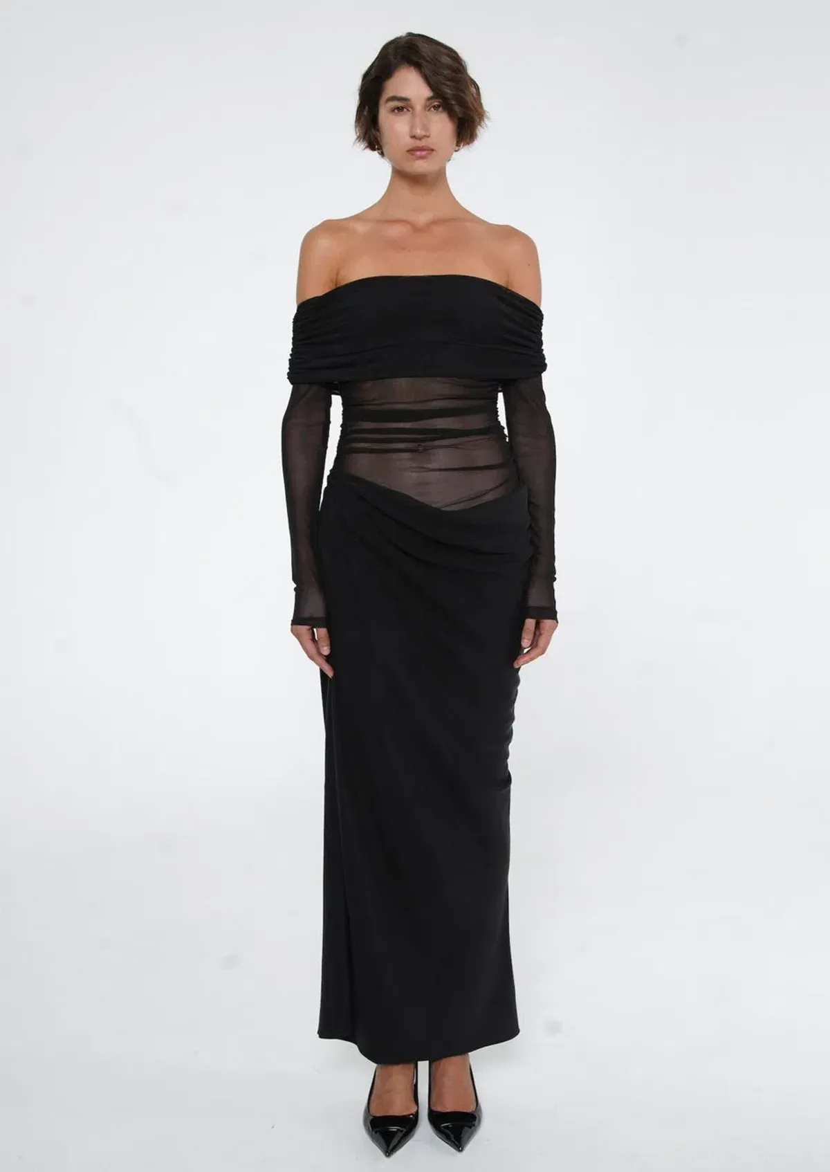 Benni Yasmin Maxi Dress Black Size  6 for rent on The Volte - main image