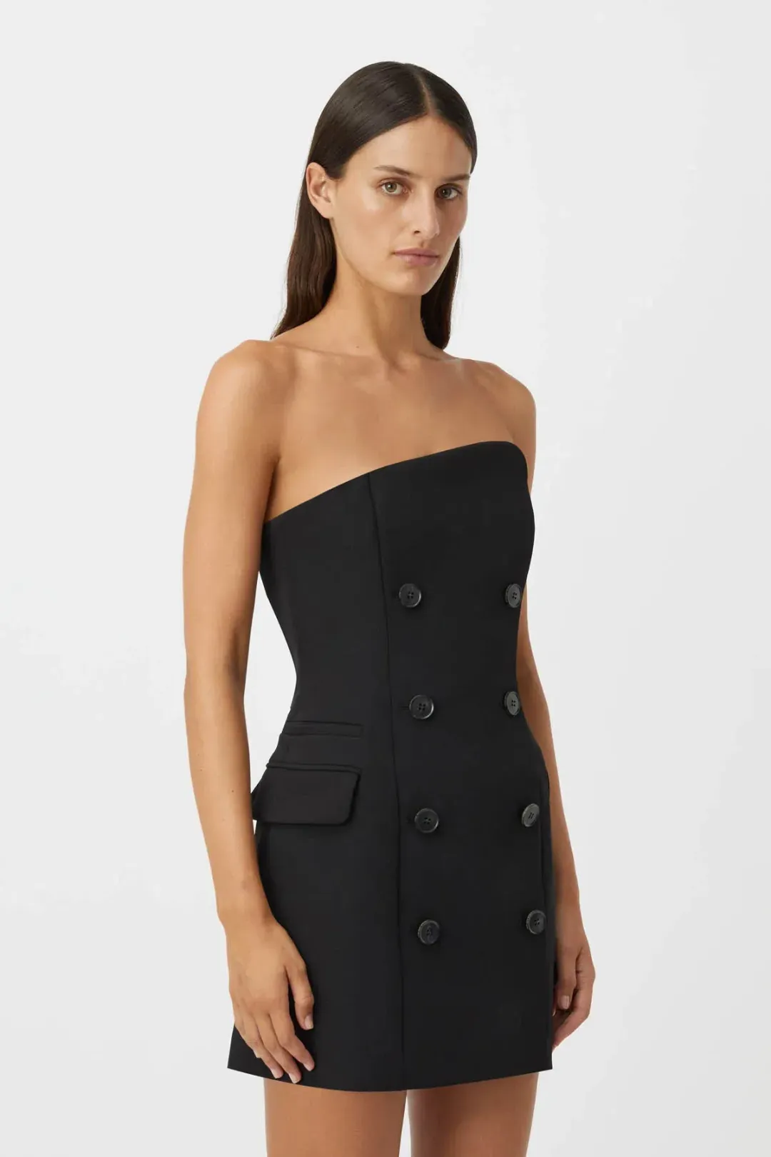 Camilla & Marc Izola Mini Dress Black Size 6 for rent on The Volte - main image