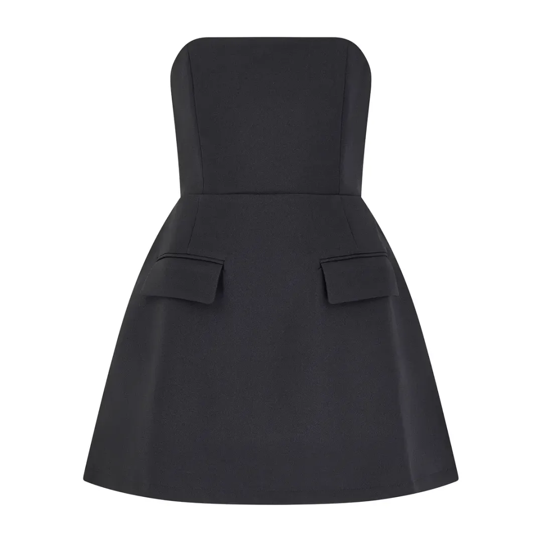 Odd Muse Ultimate Strapless Mini Dress Black  Size 6 for rent on The Volte - main image