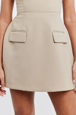 Odd Muse Ultimate Strapless Mini Dress Taupe  Size 8 for rent on The Volte - image 3