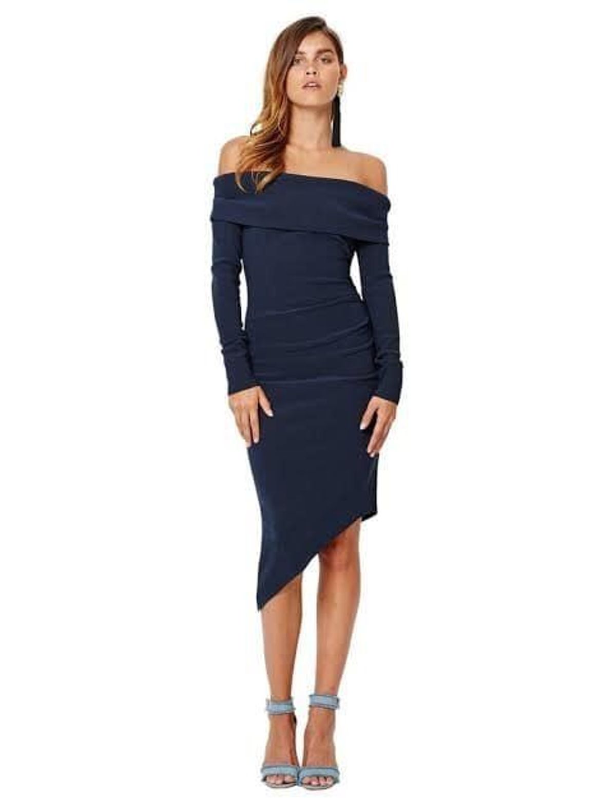 Bec & Bridge Florence Long Sleeve Dress Navy Size AU 6 for rent on The Volte - main image