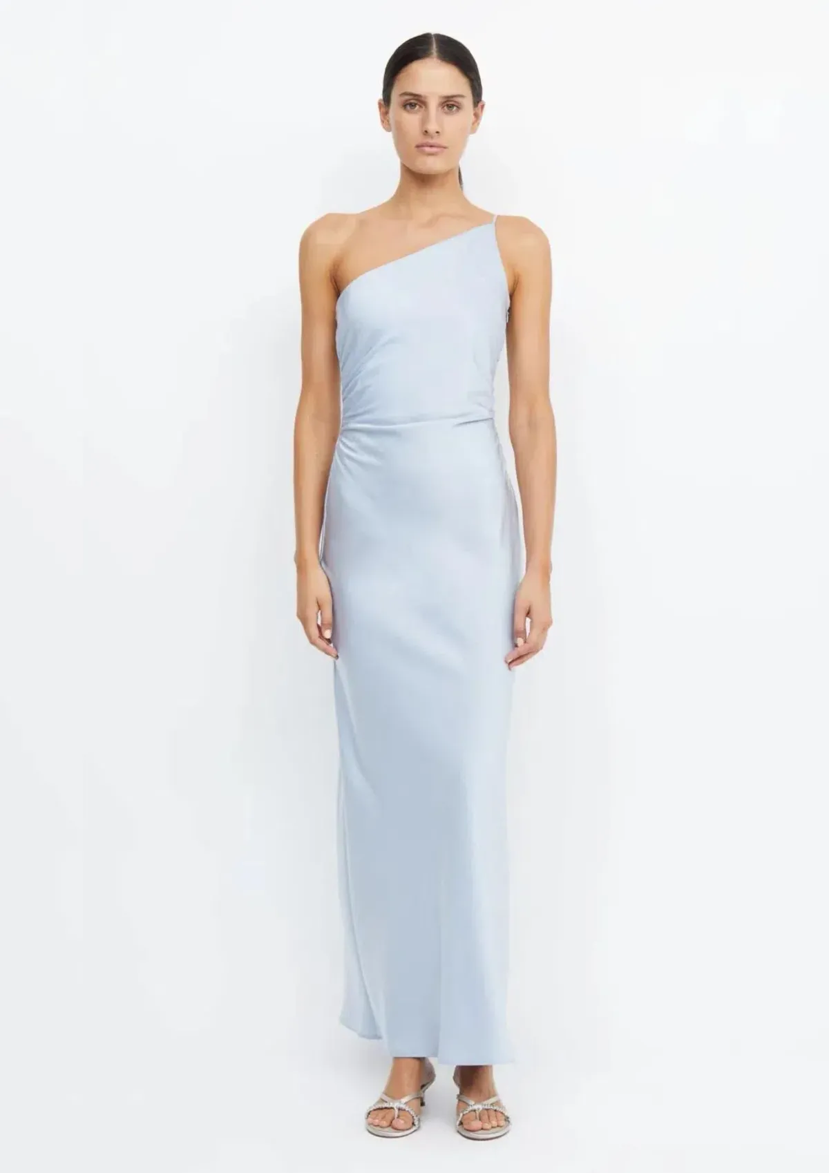 Bec & Bridge Eternity Asym Maxi Dress Dusty Blue Size 8 for rent on The Volte - main image