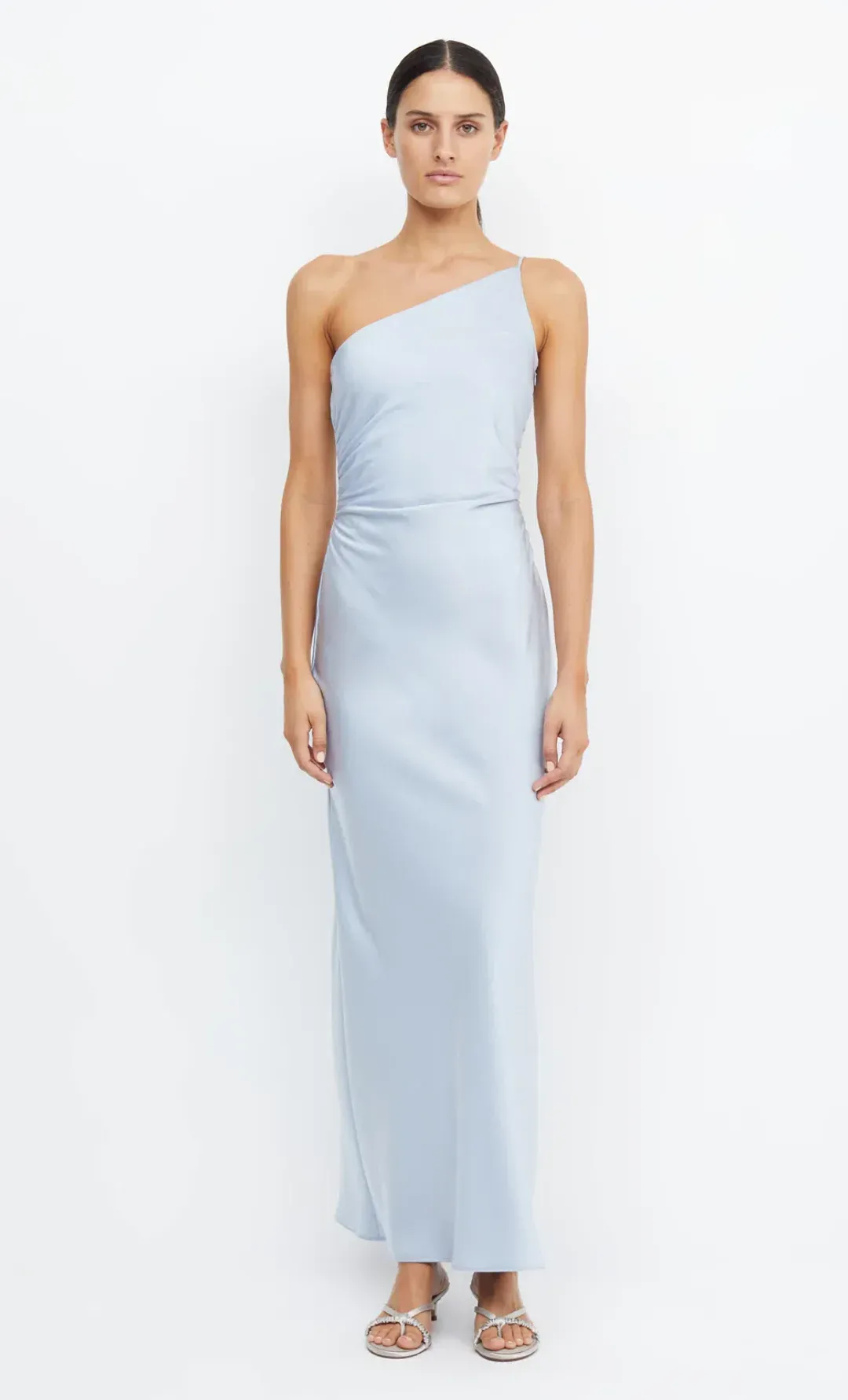 Bec & Bridge Eternity Asym Maxi Dress Dusty Blue Size 8 for rent on The Volte - main image