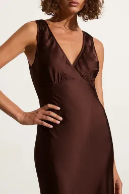 Faithfull the Brand Barossa Maxi Dress Dark Truffle Size 8 for rent on The Volte - image 4