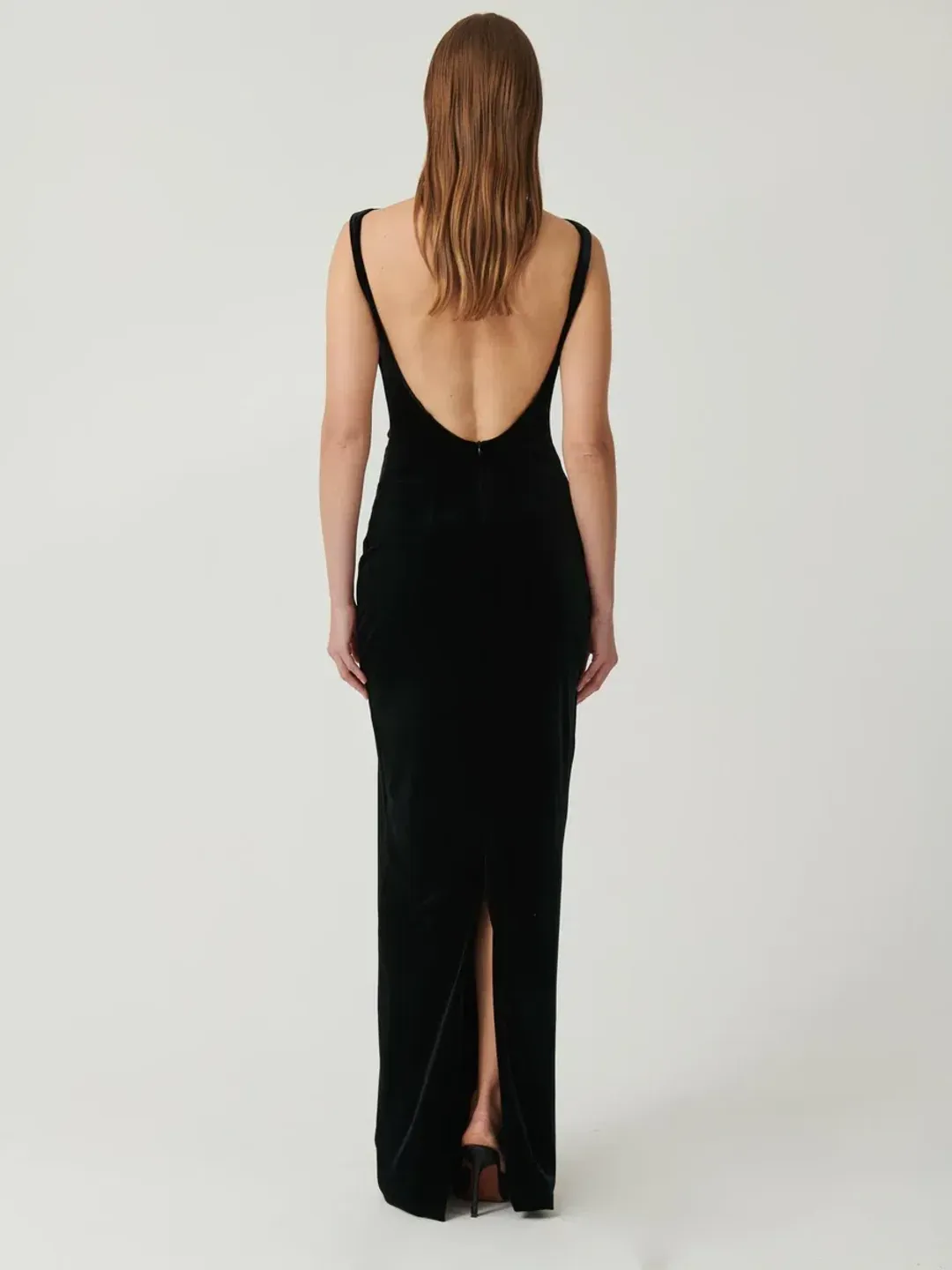 Effie Kats Verona Gown in Black Velvet Size L / AU 12 for rent on The Volte - main image