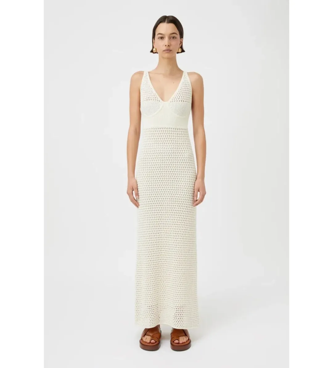 Camilla and Marc Lapis Midi Dress in Cream Size M/AU 12 for rent on The Volte - main image