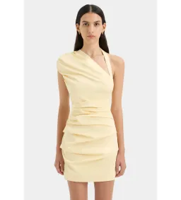 Sir the Label Azul Gathered Mini Dress in Butter Size 0 / AU 6 for rent on The Volte - image 2