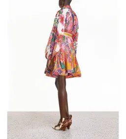 Zimmermann The Lovestruck Georgette Mini Dress in Mixed Paisley Size 1 / AU 10 for rent on The Volte - image 3