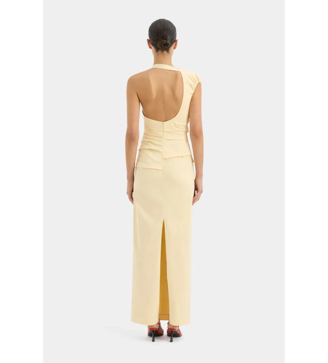 Sir The Label Giacomo Gathered Gown in Butter Size AU 10 for rent on The Volte - main image