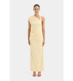 Sir The Label Giacomo Gathered Gown in Butter Size AU 10 for rent on The Volte - image 1