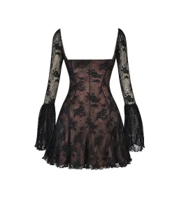 House of CB Analissa Black Lace Corser Mini Dress Size AU 6  for rent on The Volte - image 7