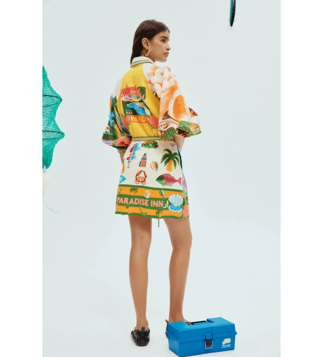 Alemais Paradiso Mini Dress Multi Print Size AU 10 for rent on The Volte - main image