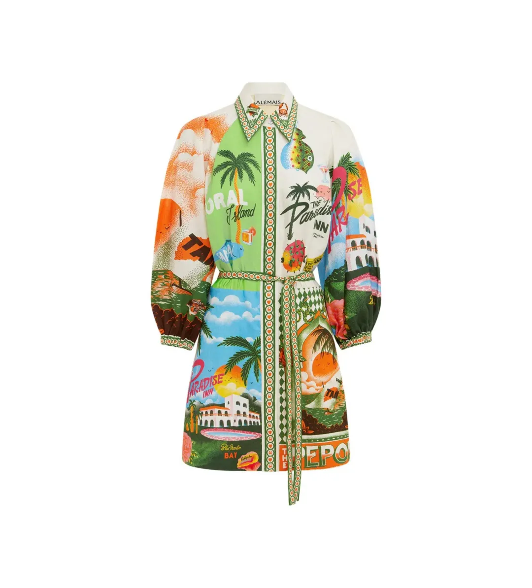 Alemais Paradiso Mini Dress Multi Print Size AU 10 for rent on The Volte - main image