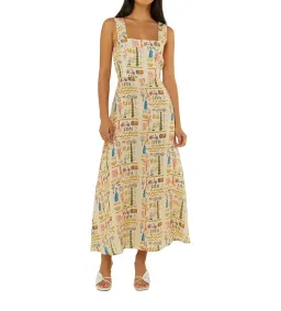Palm Noosa Rosa Midi Dress in Verano Yellow Size AU 8 for rent on The Volte - image 1