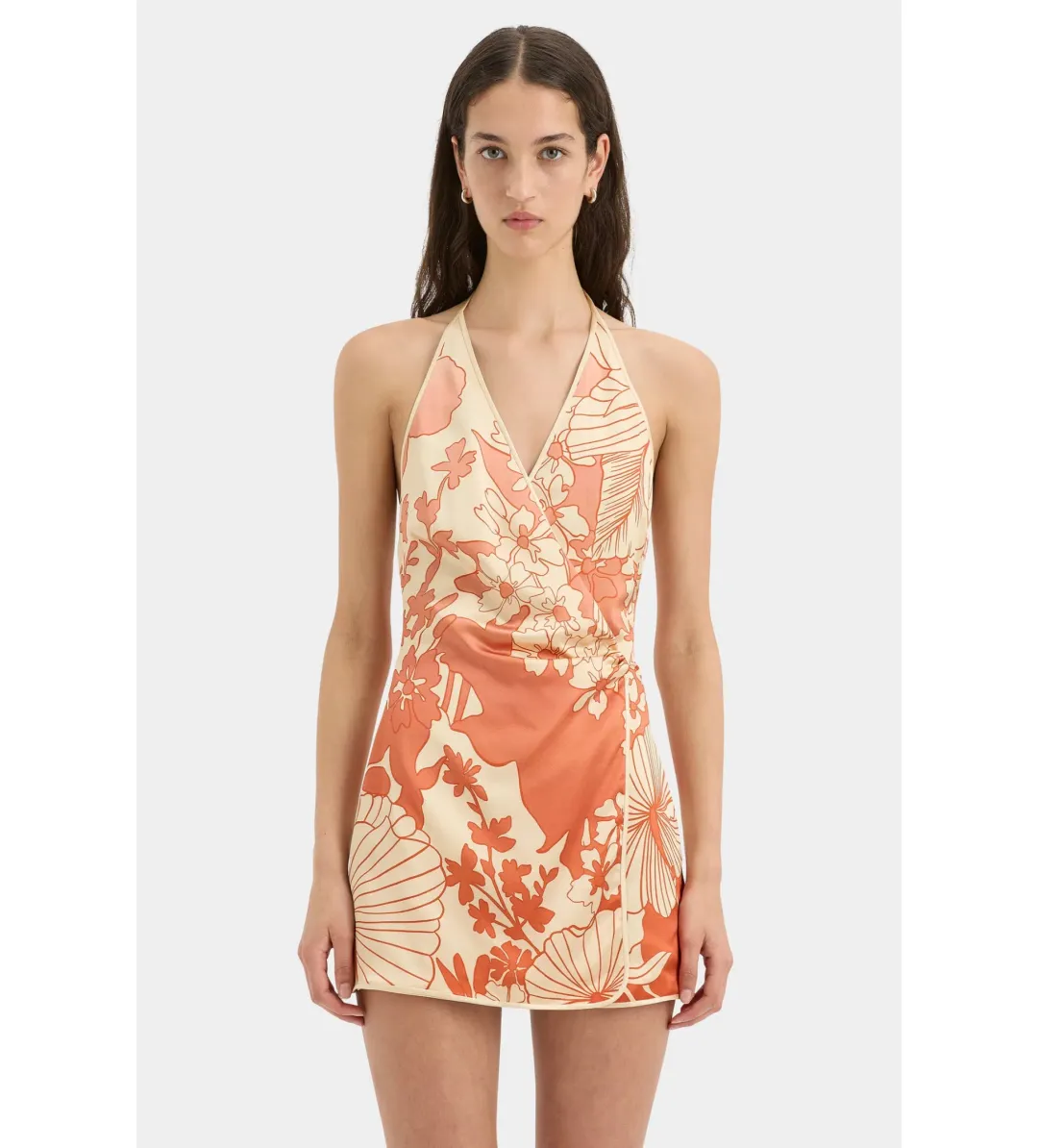 Sir The Label Como Twist Mini Dress in Paradiso Print Size AU 6 for rent on The Volte - main image