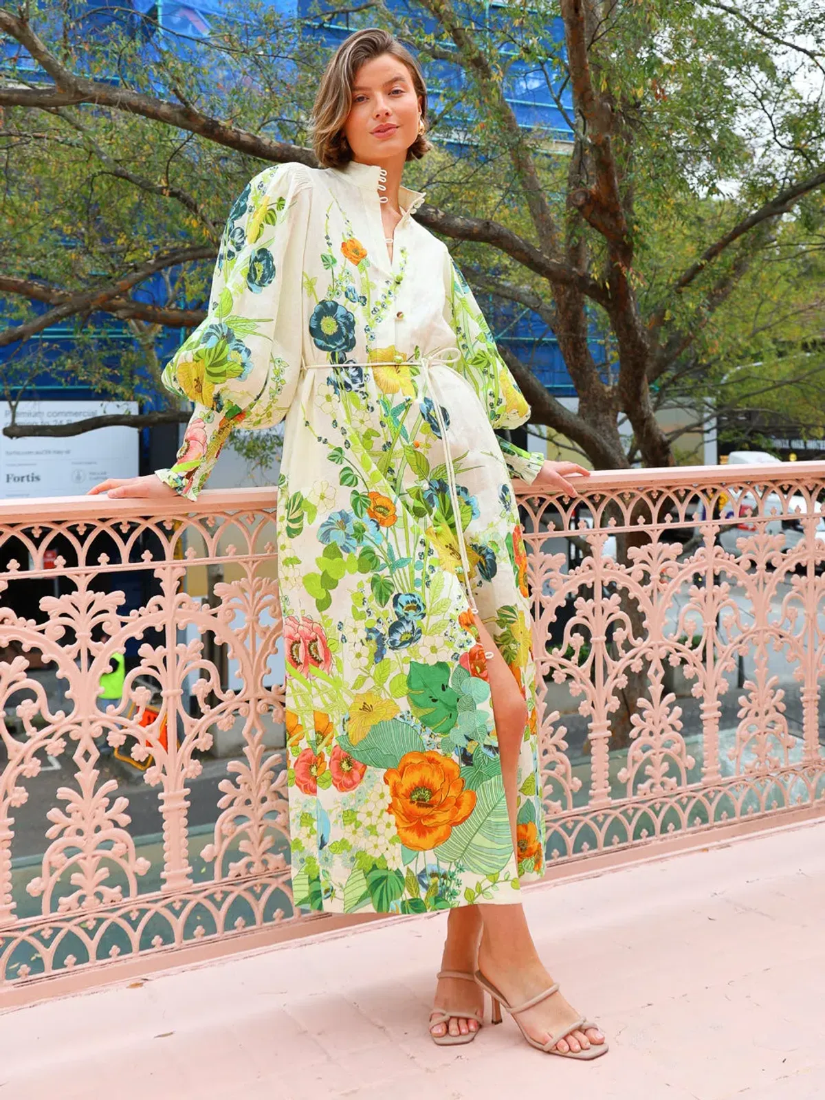 Alemais Constance Midi Shirtdress Floral Size 14 for rent on The Volte - main image