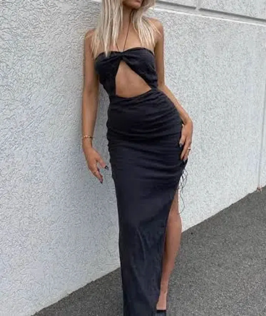 Natalie Rolt Aston Midi Dress Black Size 2 / AU 10 for rent on The Volte - main image