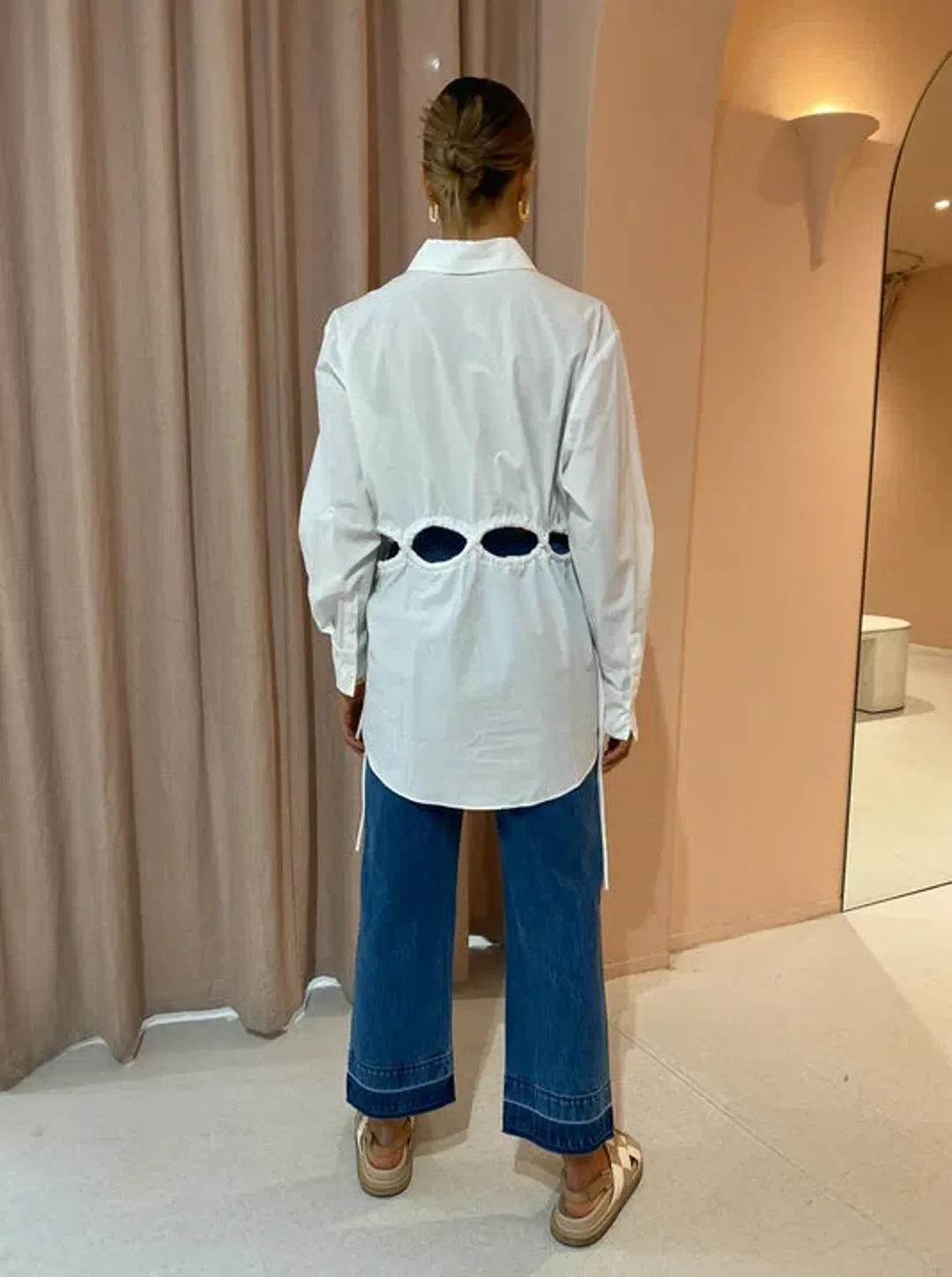 Sir the Label Mason Laced Shirt Dress White Size 10 for rent on The Volte - main image