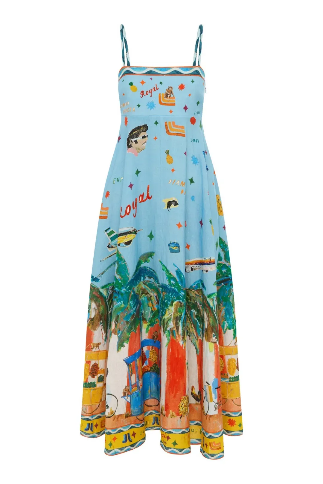 Alemais All Aboard Midi Sundress Print Size 14 for rent on The Volte - main image
