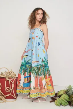 Alemais All Aboard Midi Sundress Print Size 14 for rent on The Volte - image 2