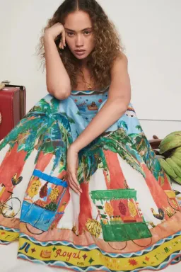 Alemais All Aboard Midi Sundress Print Size 14 for rent on The Volte - image 4