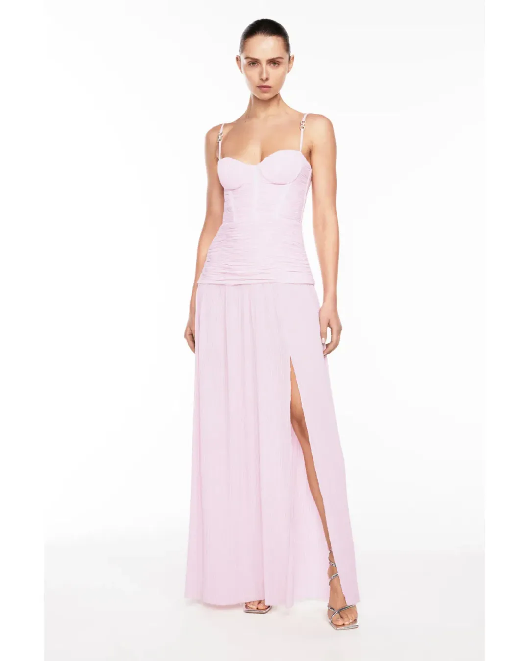 Manning Cartell Double Time Pleat Dress in Hydrangea Pink Size AU 10 for rent on The Volte - main image