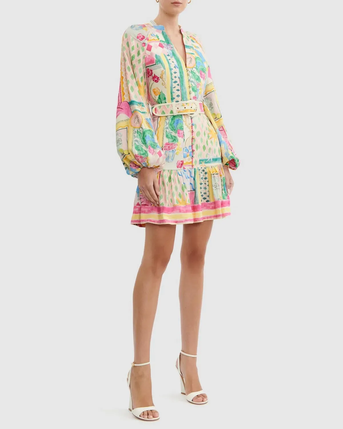 Rebecca Vallance Le Mur Rose Mini Dress Multi Size 8 for rent on The Volte - main image