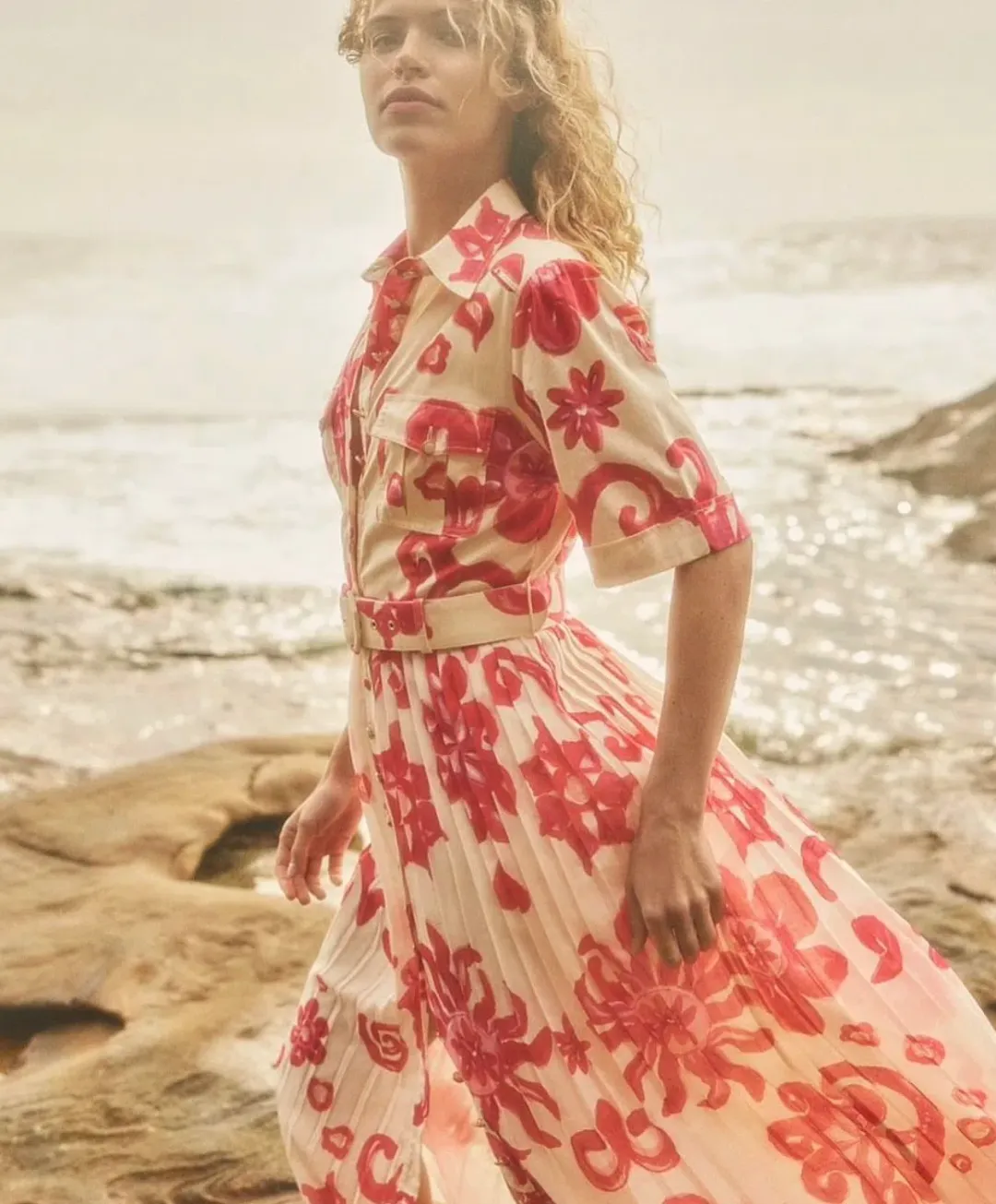 Kate Ford Delta Utility Gown Midi Dress Camellia Size 8 for rent on The Volte - main image