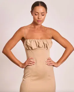 Pasduchas Lucia Slip Midi Dress Sand Size 8 for rent on The Volte - image 2