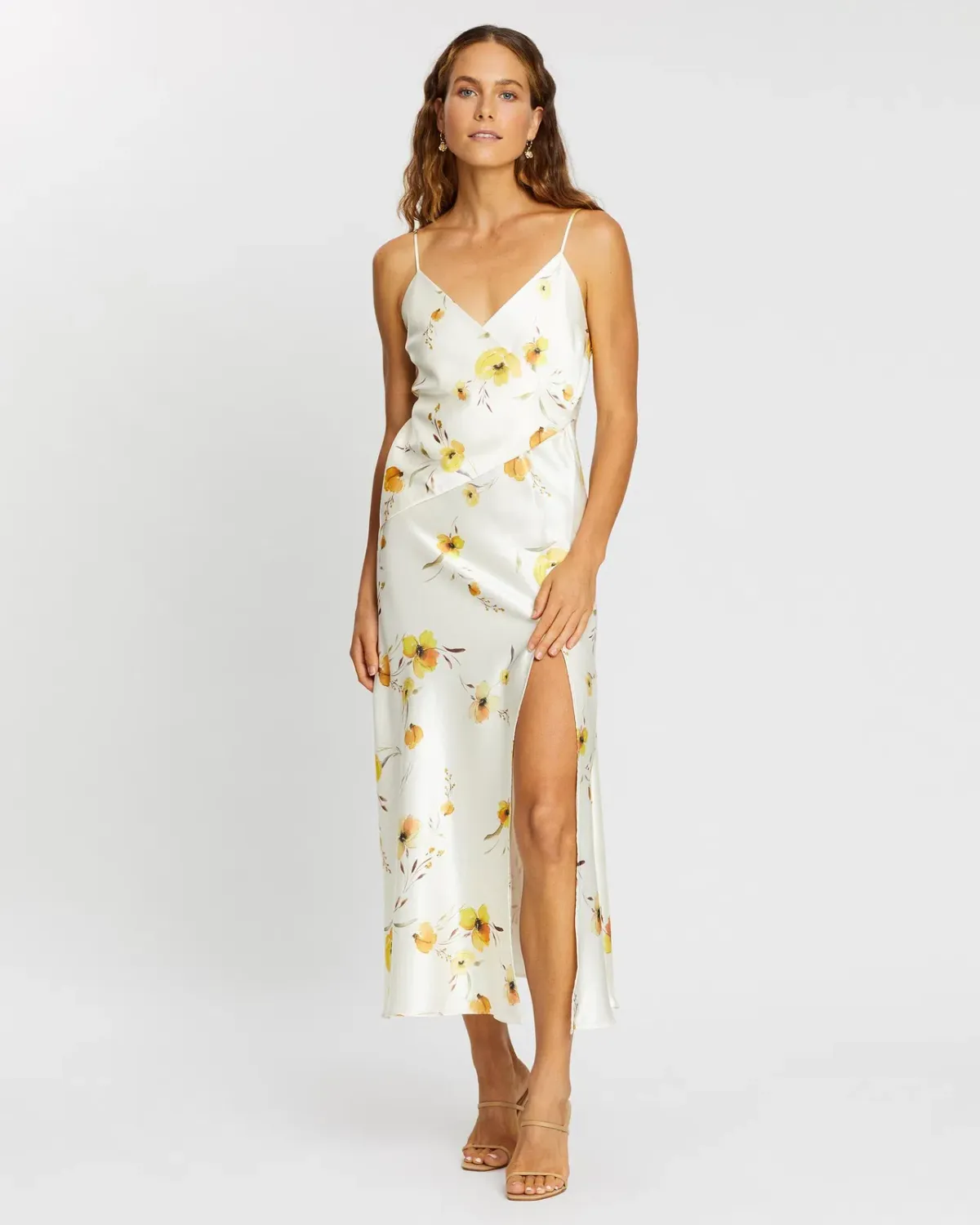 Bec & Bridge Colette Midi Wrap Dress Floral Size 8 for rent on The Volte - main image