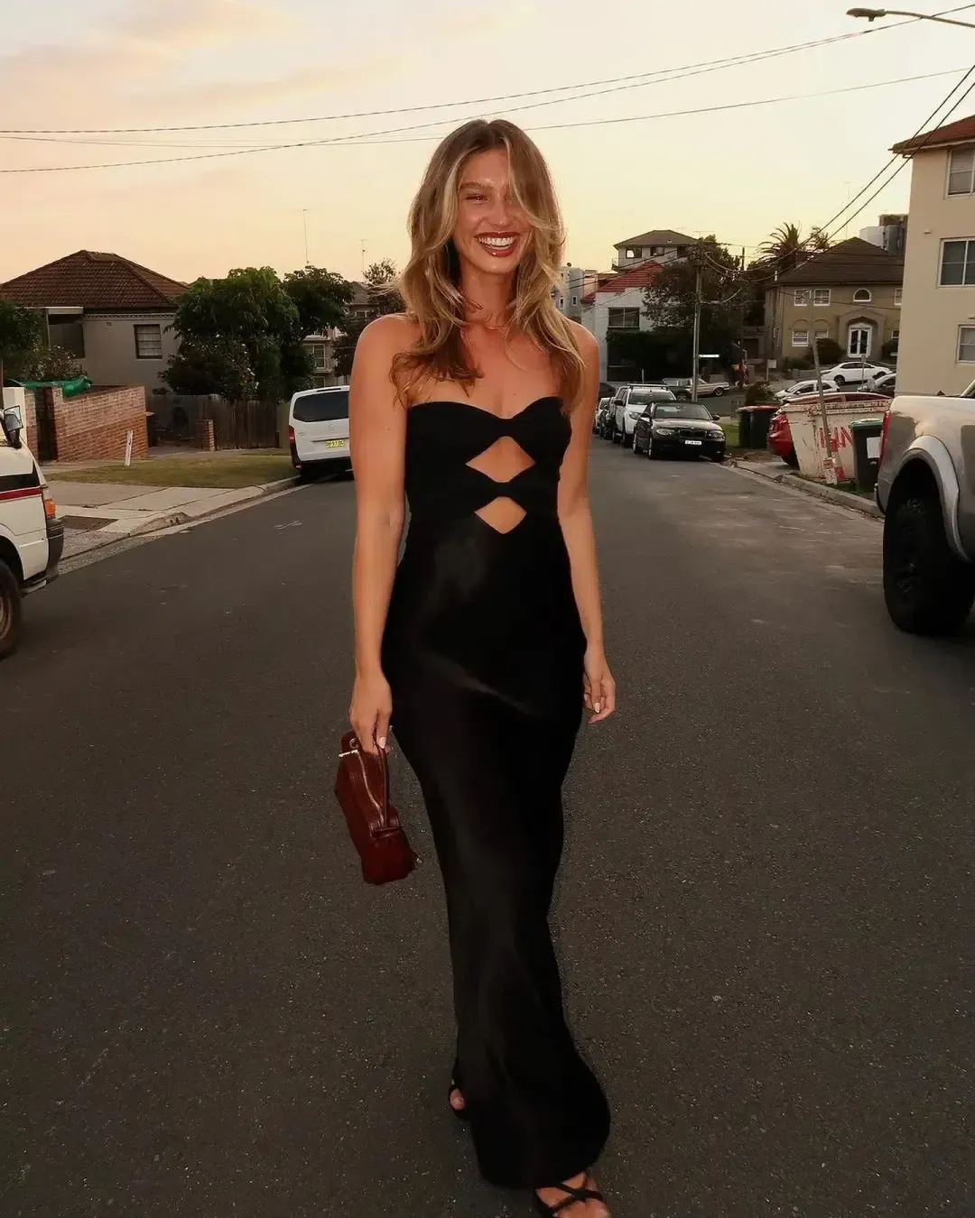 Bec & Bridge Halle Maxi Strapless Black Size AU 10 for rent on The Volte - main image