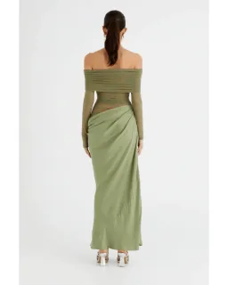 Benni Yasmin Maxi Dress Pistachio Size AU 8 for rent on The Volte - image 4